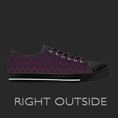 Neon Hex – Custom Low-Top Canvas Sneakers