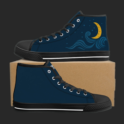 Night Wave – Custom High Top Canvas Shoes