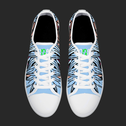 Neon Vision — Anime Street Low-Top Canvas Sneakers (Black or White Trim)