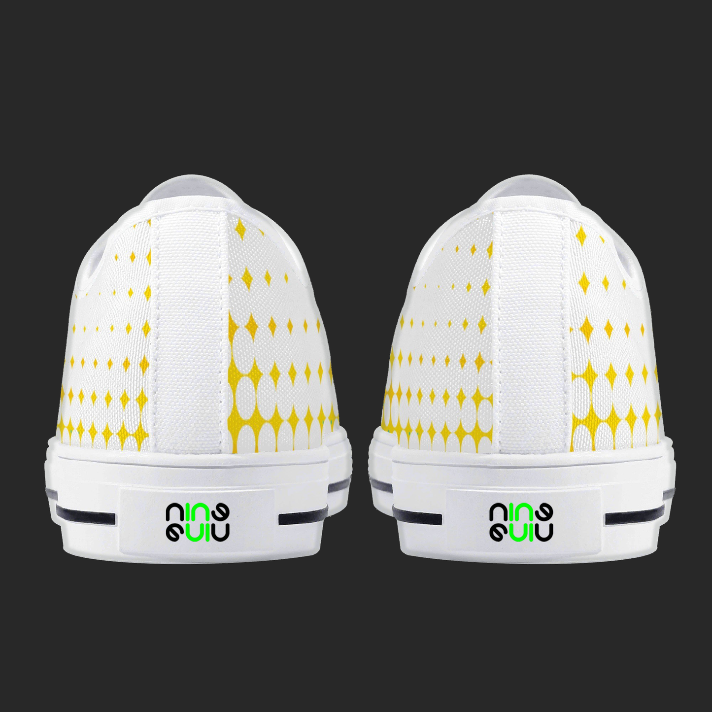 Pop Burst — Custom Low-Top Canvas Sneakers (White or Black Trim)