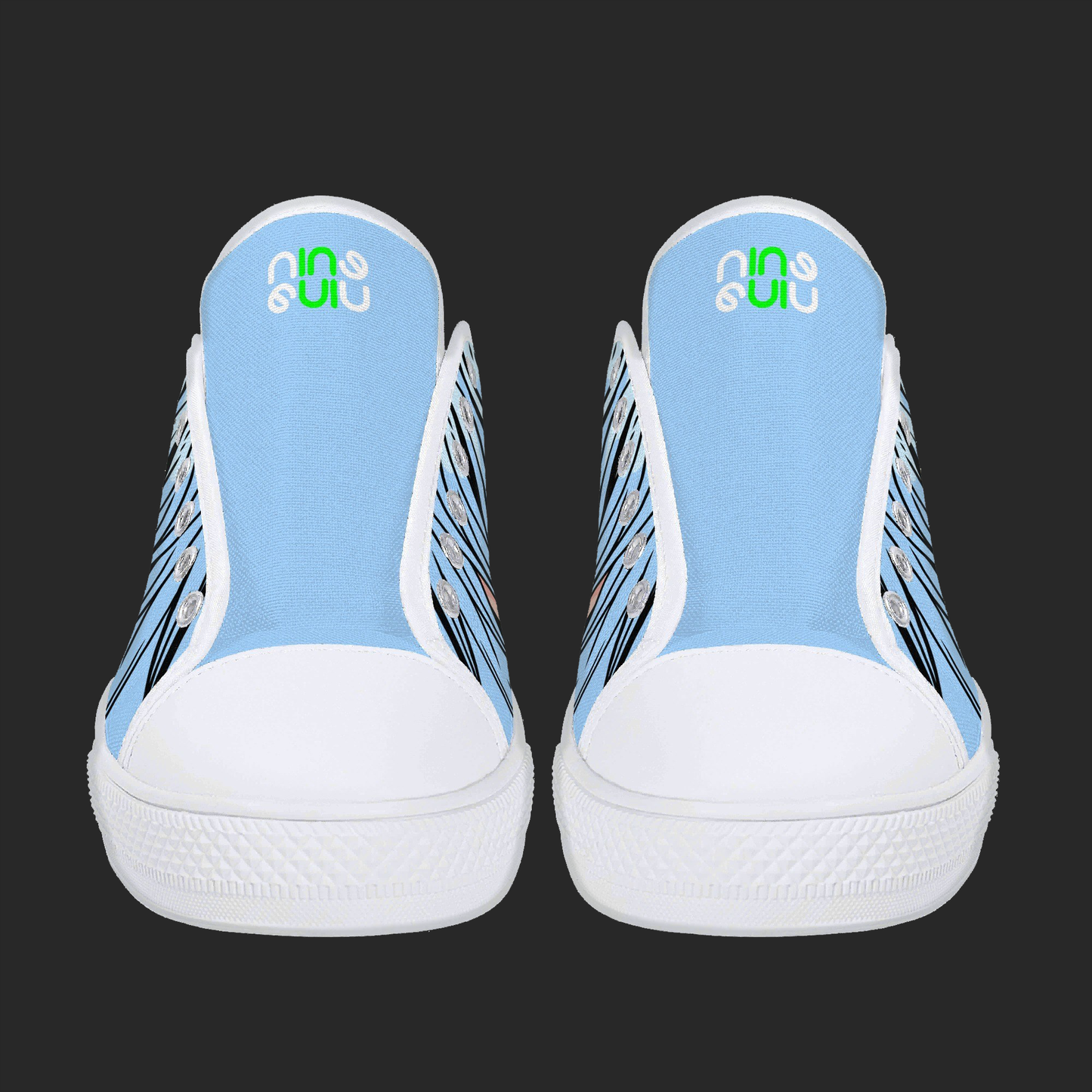 Neon Vision — Anime Street Low-Top Canvas Sneakers (Black or White Trim)