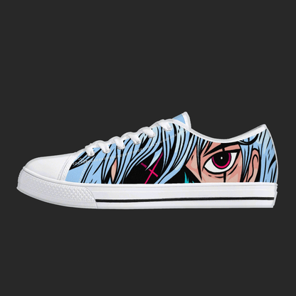 Neon Vision — Anime Street Low-Top Canvas Sneakers (Black or White Trim)
