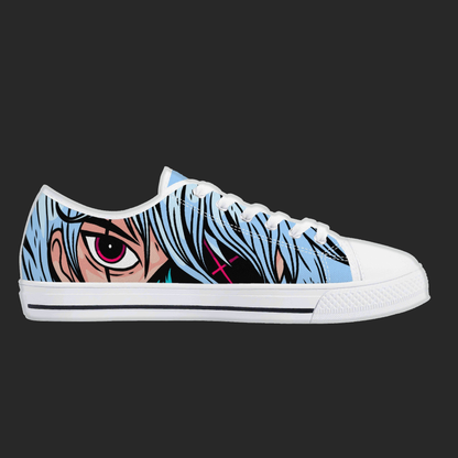 Neon Vision — Anime Street Low-Top Canvas Sneakers (Black or White Trim)