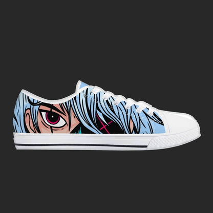 Neon Vision — Anime Street Low-Top Canvas Sneakers (Black or White Trim)