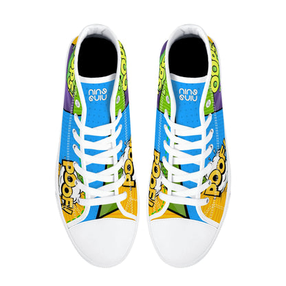 Men's High Top Canvas Shoes Retro Comics