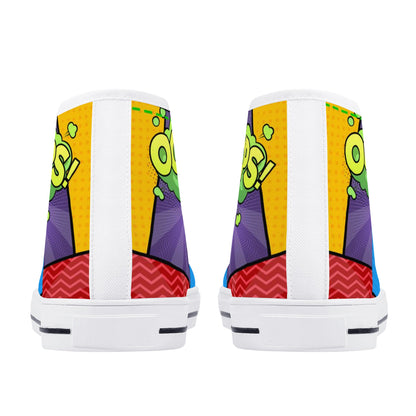 Men's High Top Canvas Shoes Retro Comics