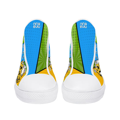 Men's High Top Canvas Shoes Retro Comics
