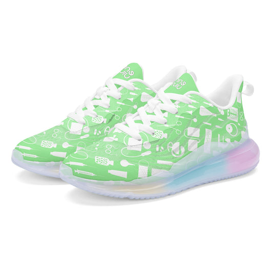 Green Women's Rainbow Atmospheric Cushion Running Shoes