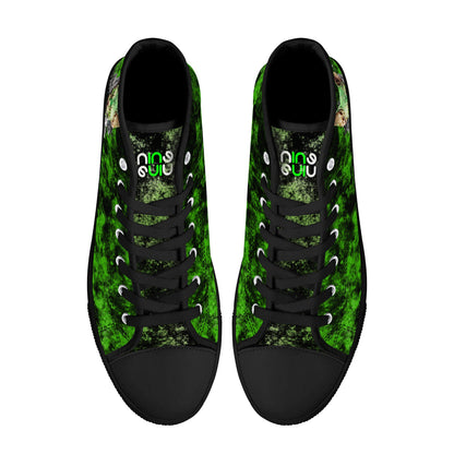 Men's High Top Canvas Shoes Cyberpunk Sphynx Cat