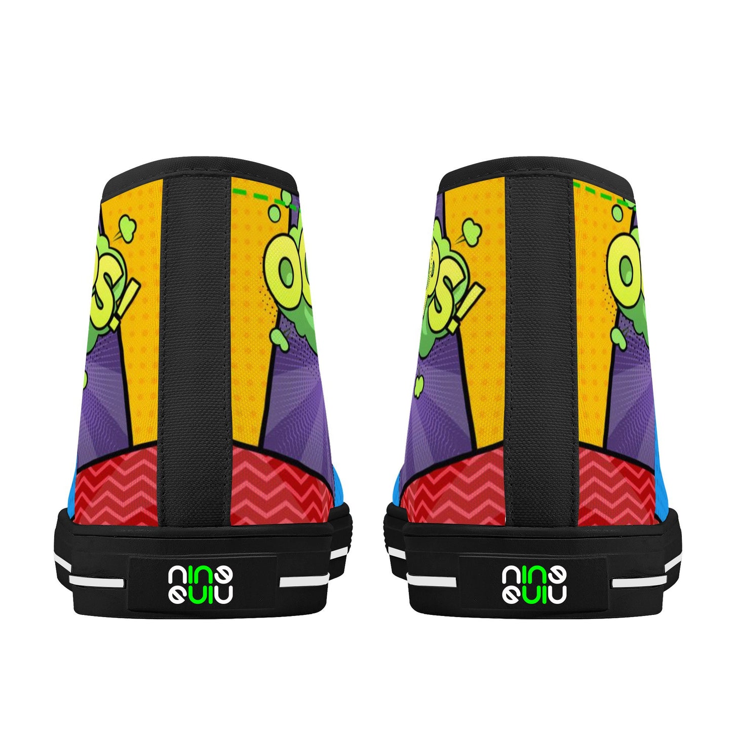 Men's High Top Canvas Shoes Retro Comics