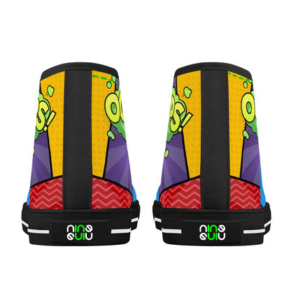 Men's High Top Canvas Shoes Retro Comics