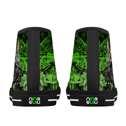 Men's High Top Canvas Shoes Cyberpunk Sphynx Cat